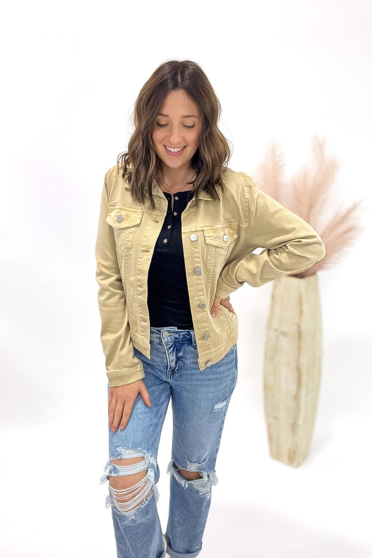 Latte Vintage Wash Jacket