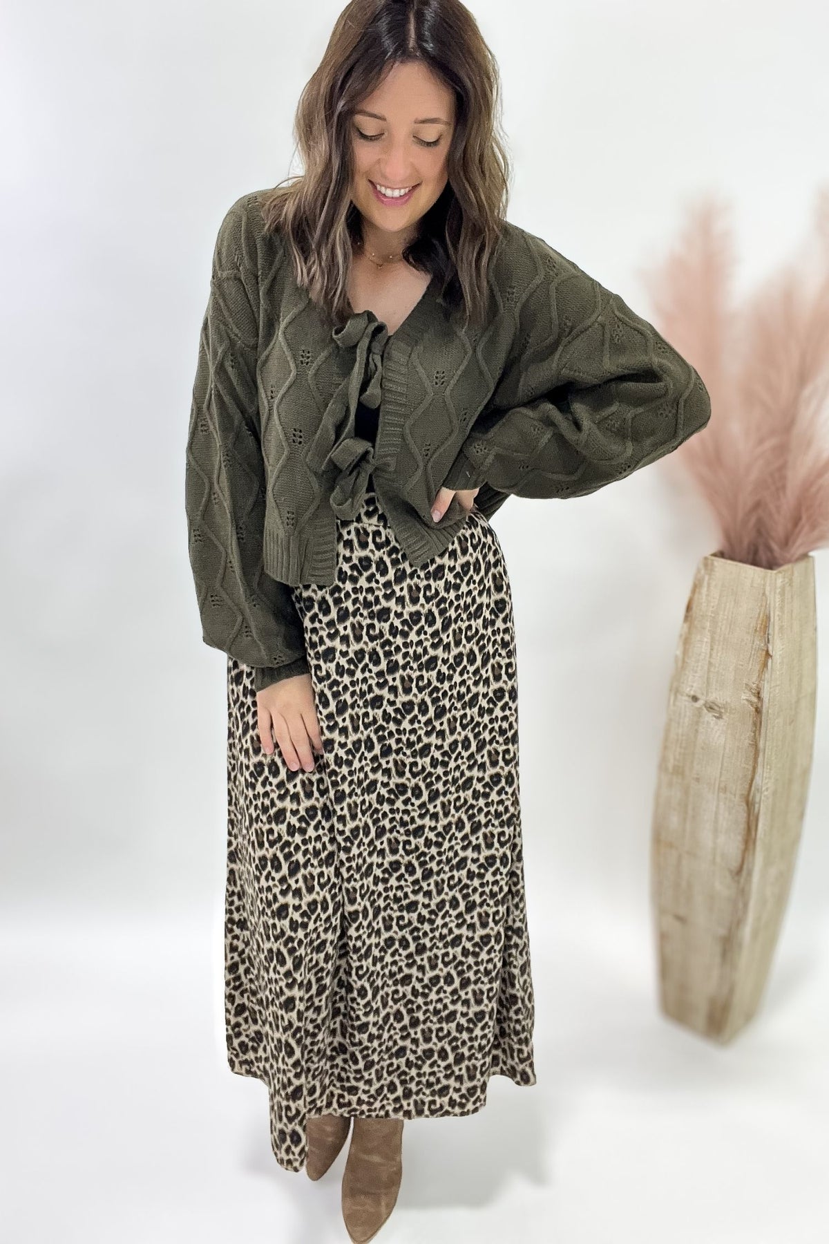 Leopard Print Maxi Skirt