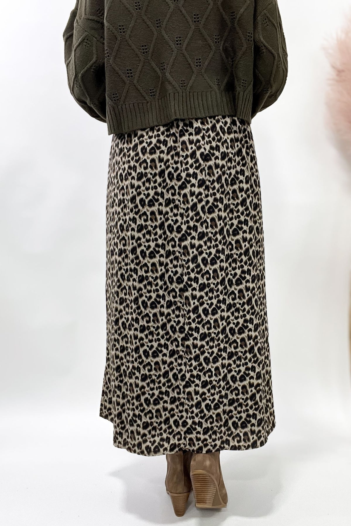 Leopard Print Maxi Skirt