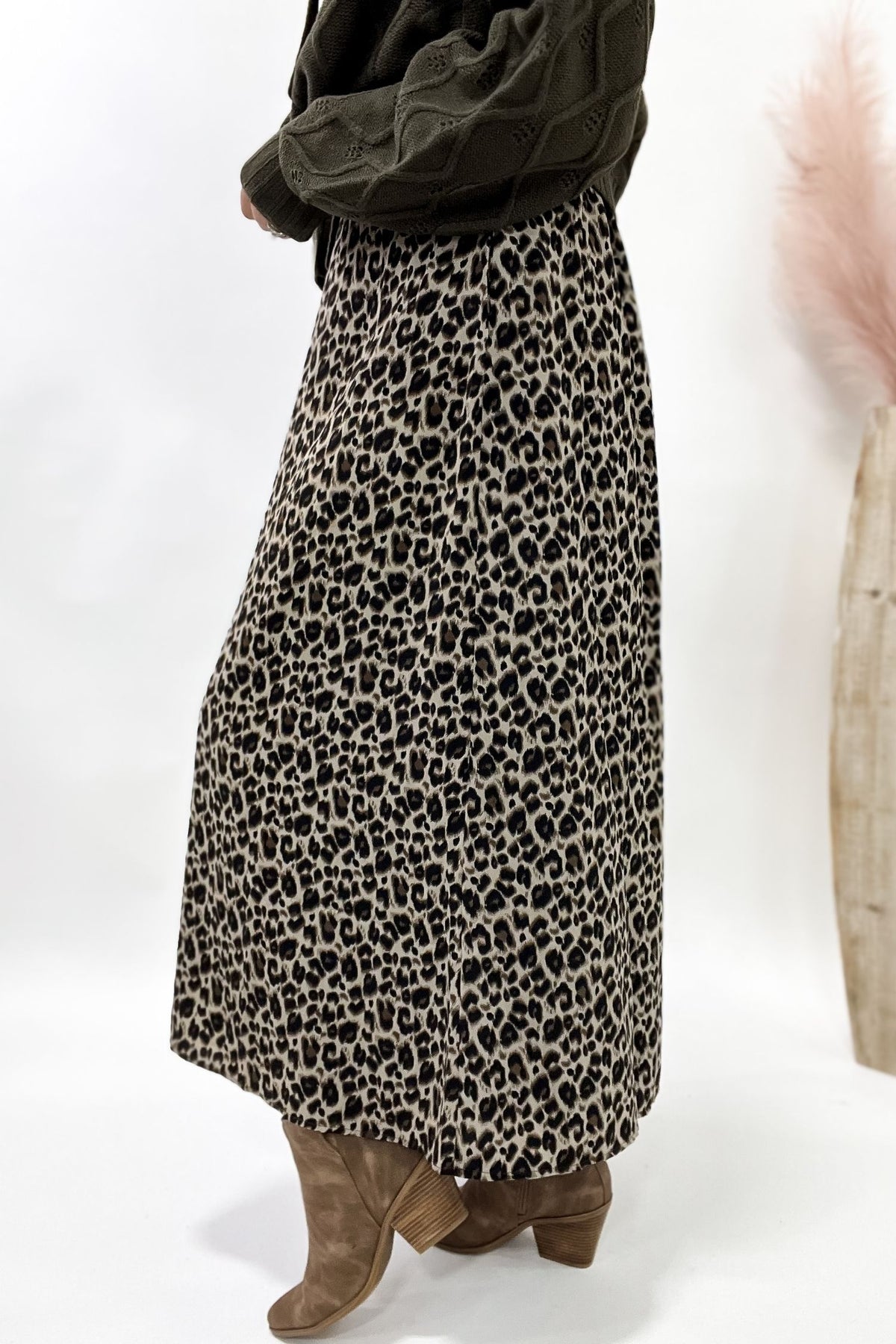 Leopard Print Maxi Skirt