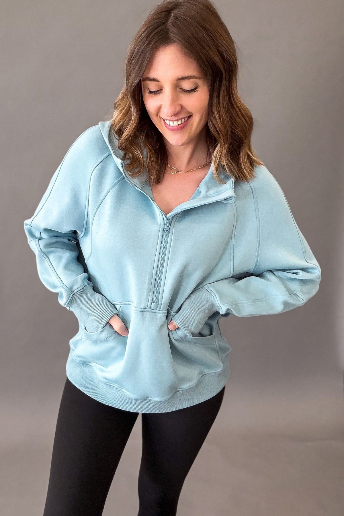 Light Blue Quarter Zip