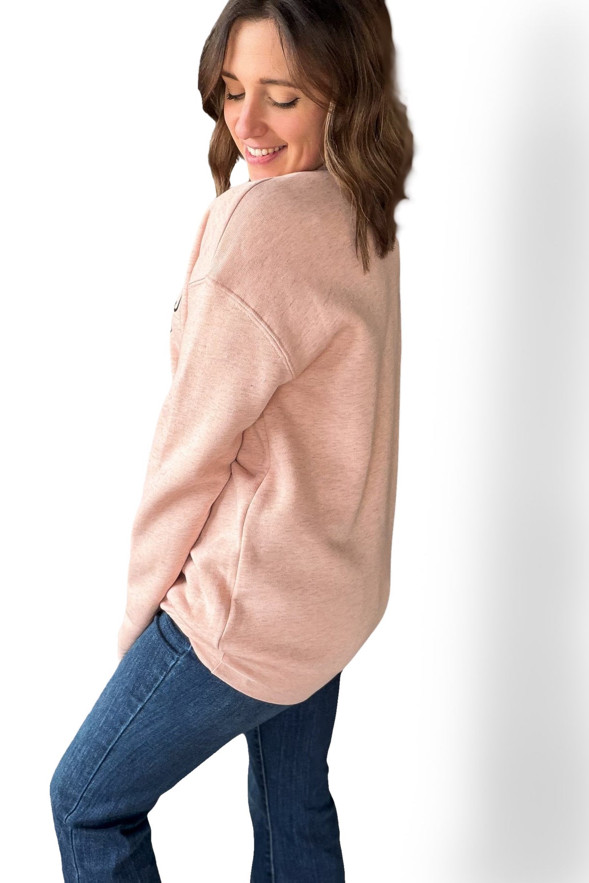 Light Pink Christmas Cookie Graphic Sweatshirt