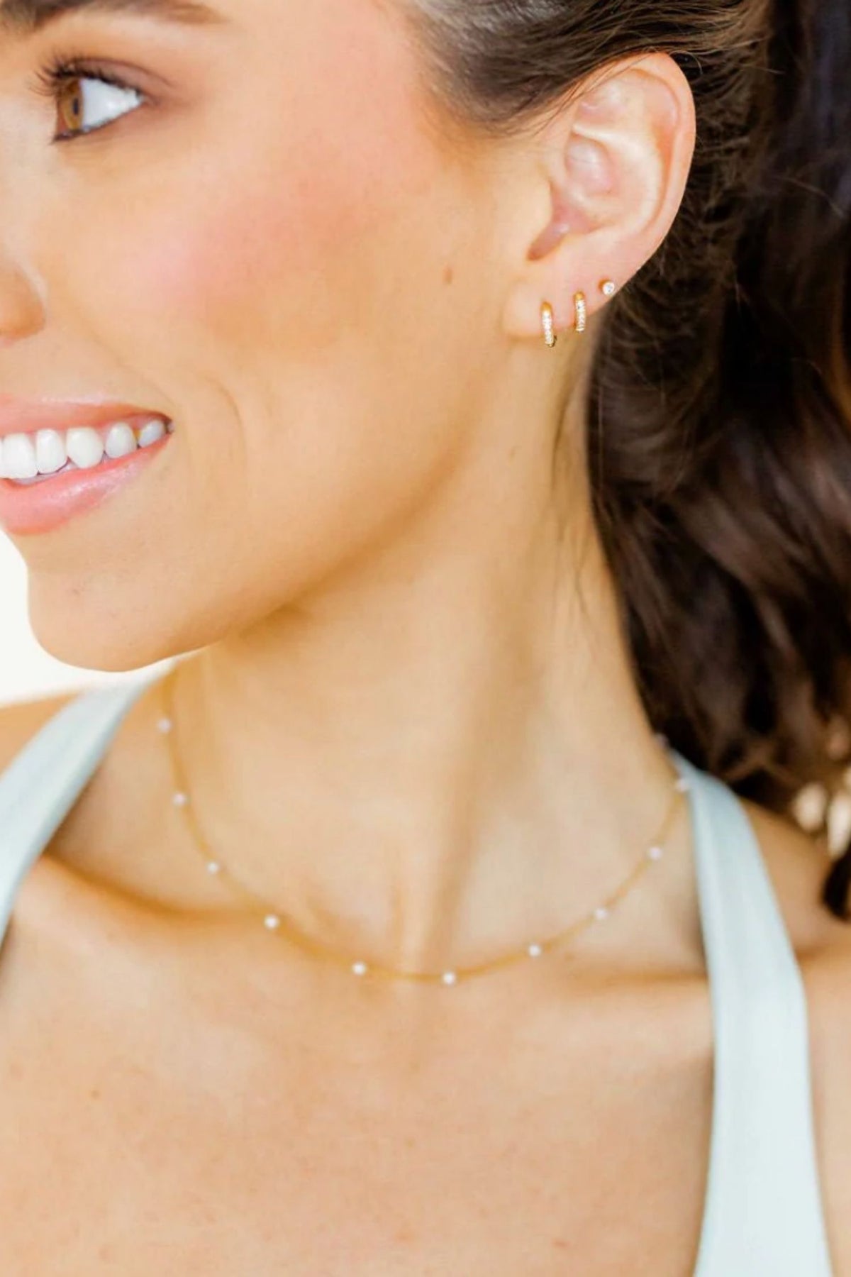 Linny Co- Gold Dabney Pearl Necklace
