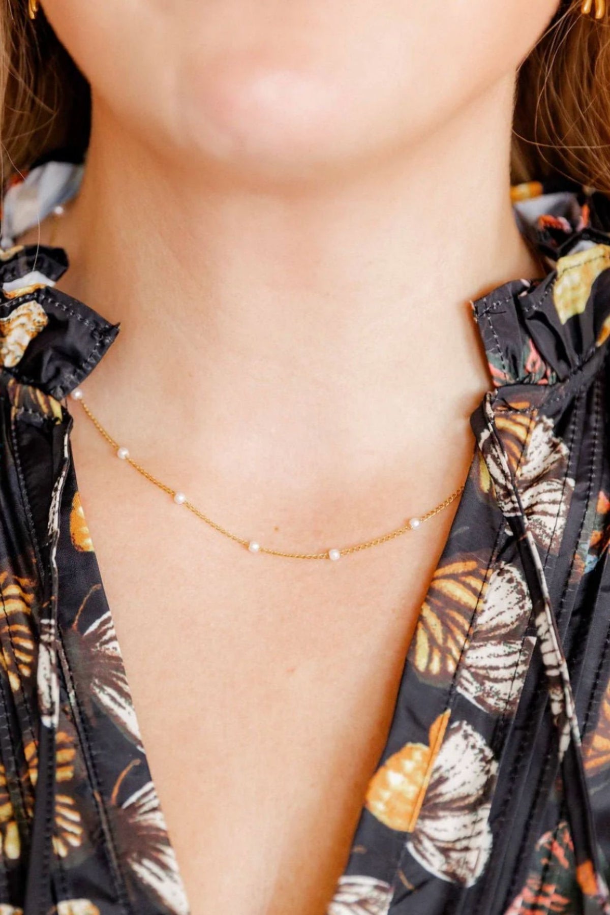 Linny Co- Gold Dabney Pearl Necklace