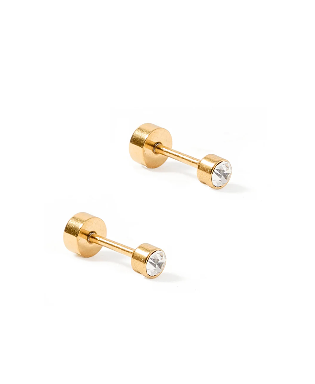 Linny Co Screwback Stud- Juliet- Clear- 3mm