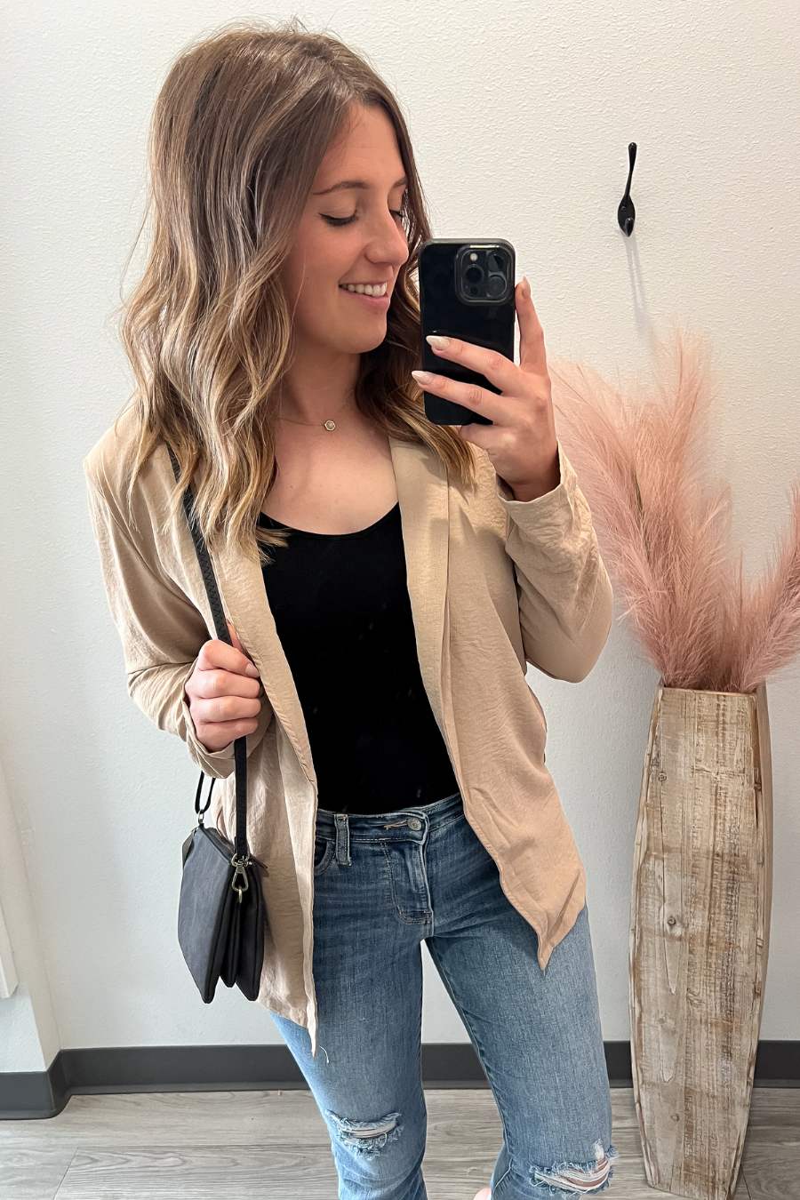 Long Sleeve Taupe Blazer