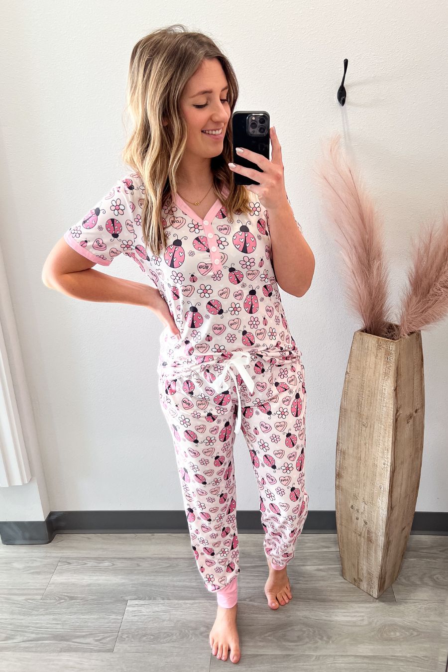 Love Bug Short Sleeve PJ Set