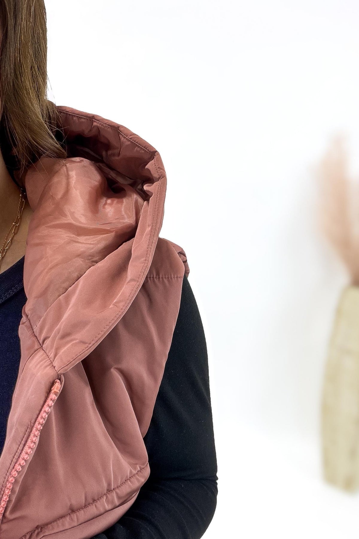 Marsala Long Puffer Vest
