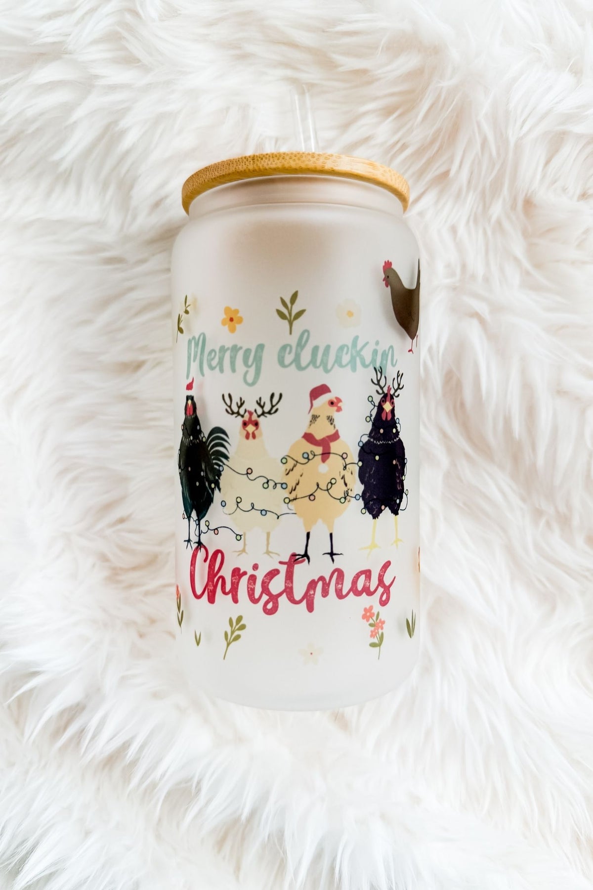 Merry Cluckin Christmas 16oz Tumbler