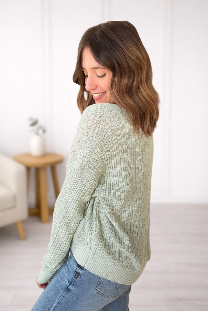 Mint Slouchy Cardigan