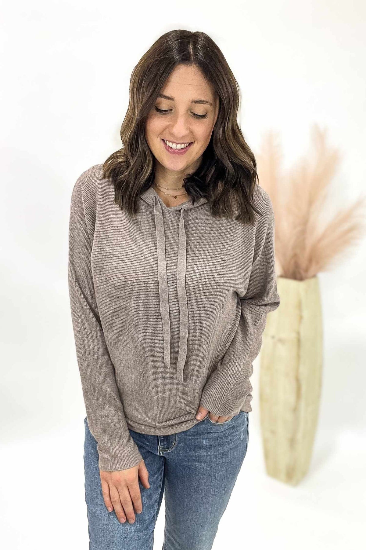 Mocha Mini Waffle Hoodie