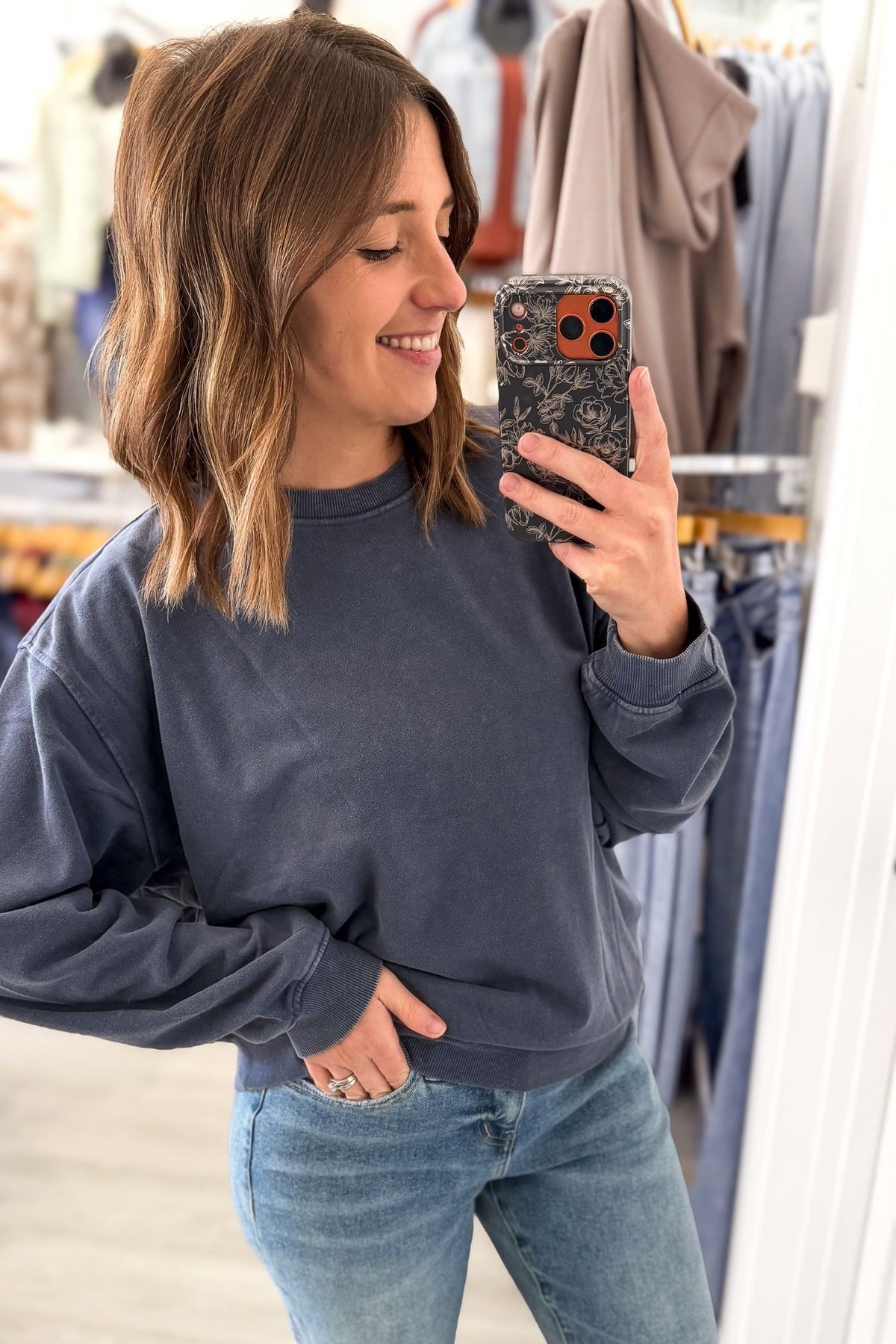 Faded Blue Cozy Sweatshirt