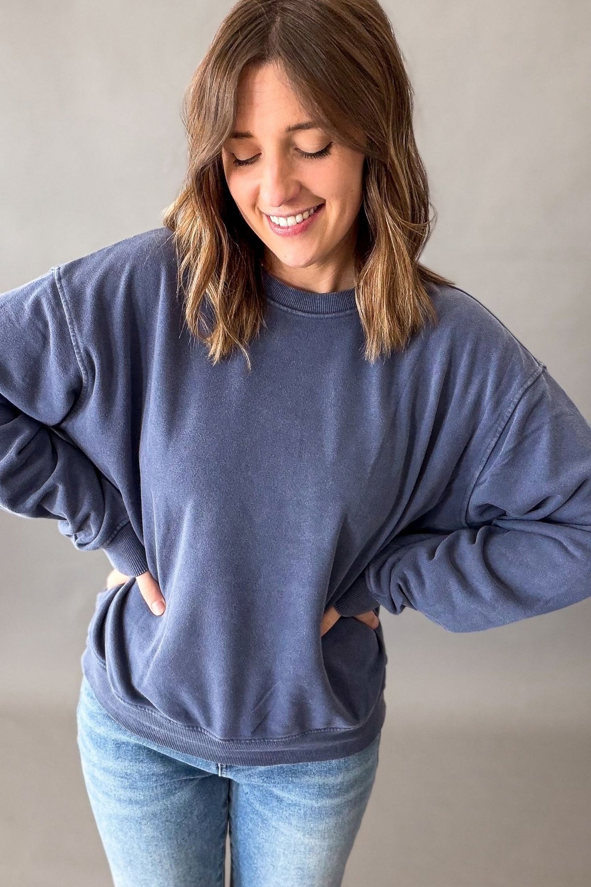 Faded Blue Cozy Sweatshirt