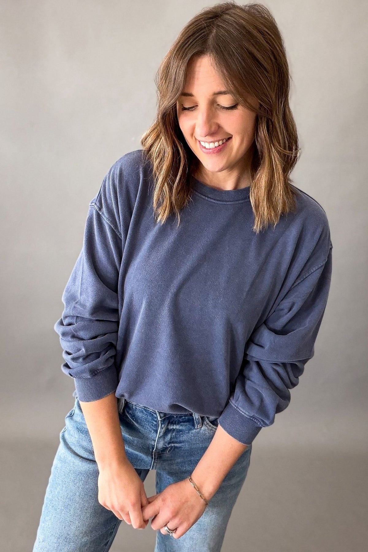 Faded Blue Cozy Sweatshirt