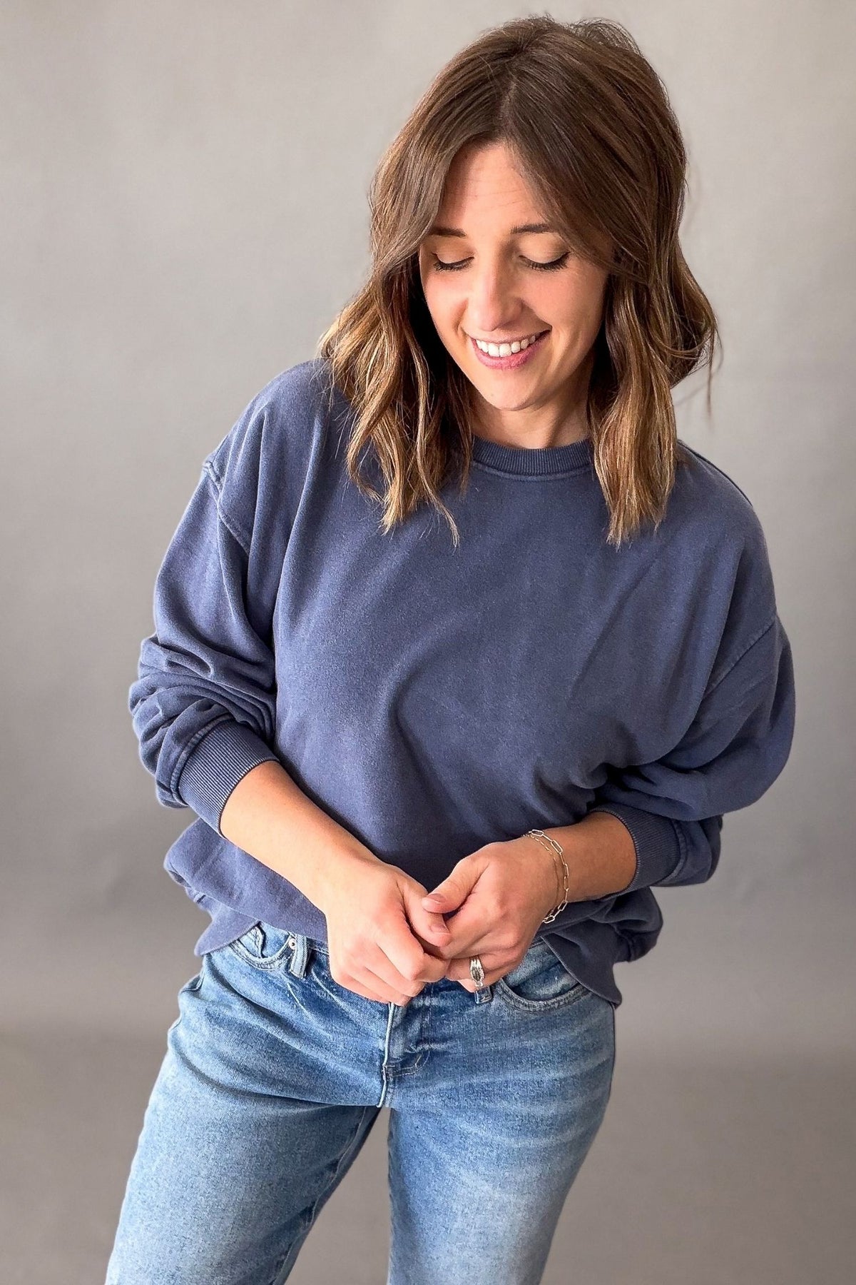 Faded Blue Cozy Sweatshirt