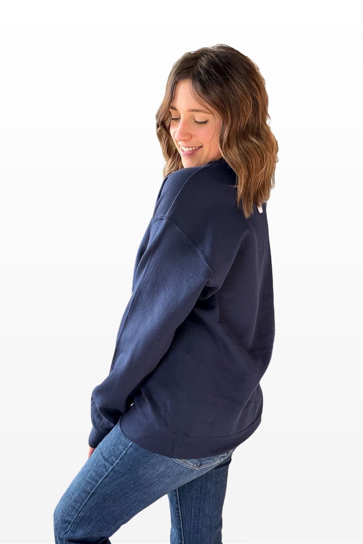 Navy Have Yourself A Merry Christmas Graphic Sweatshirt