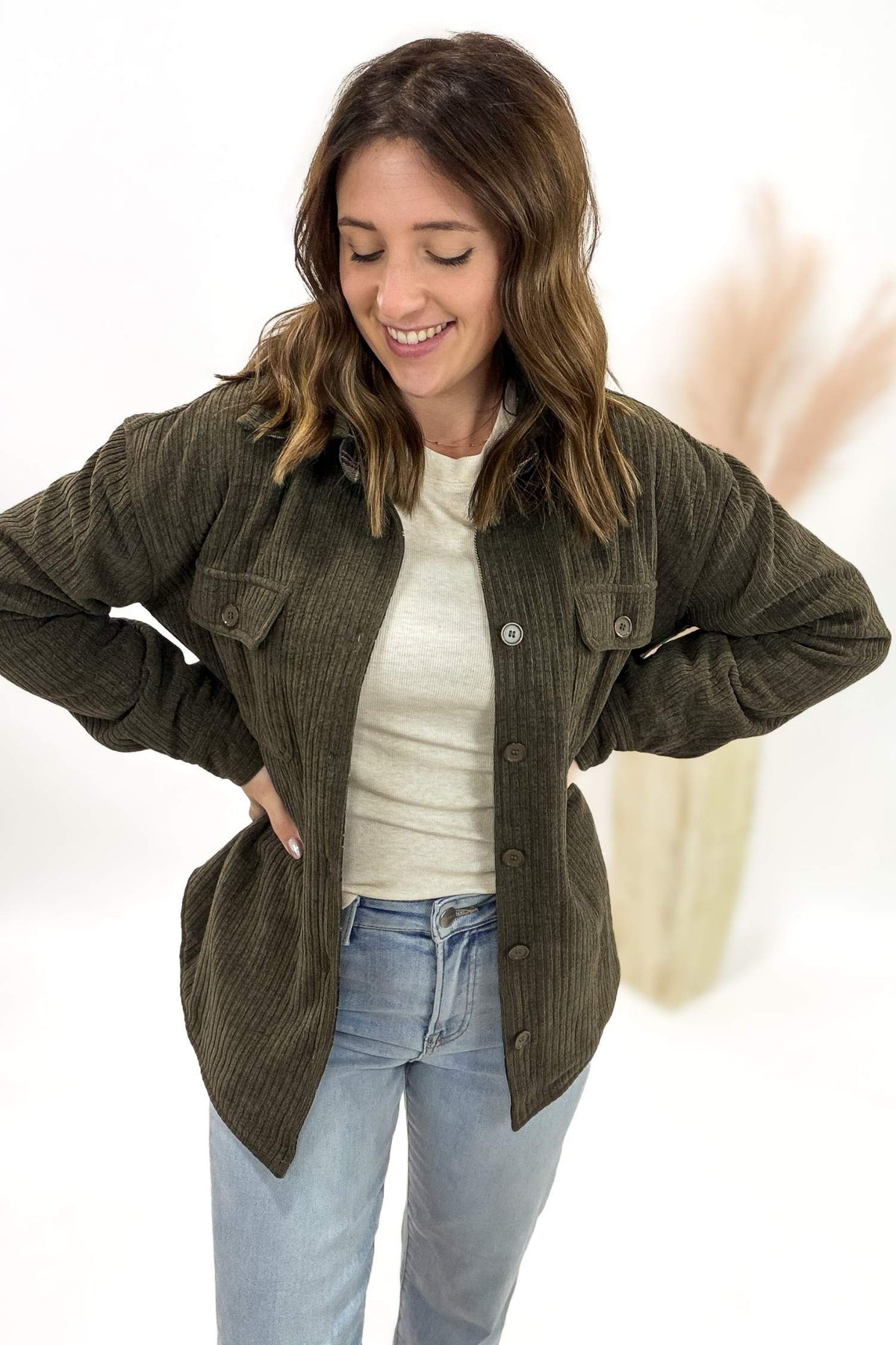 Olive Reversible Plaid Jacket