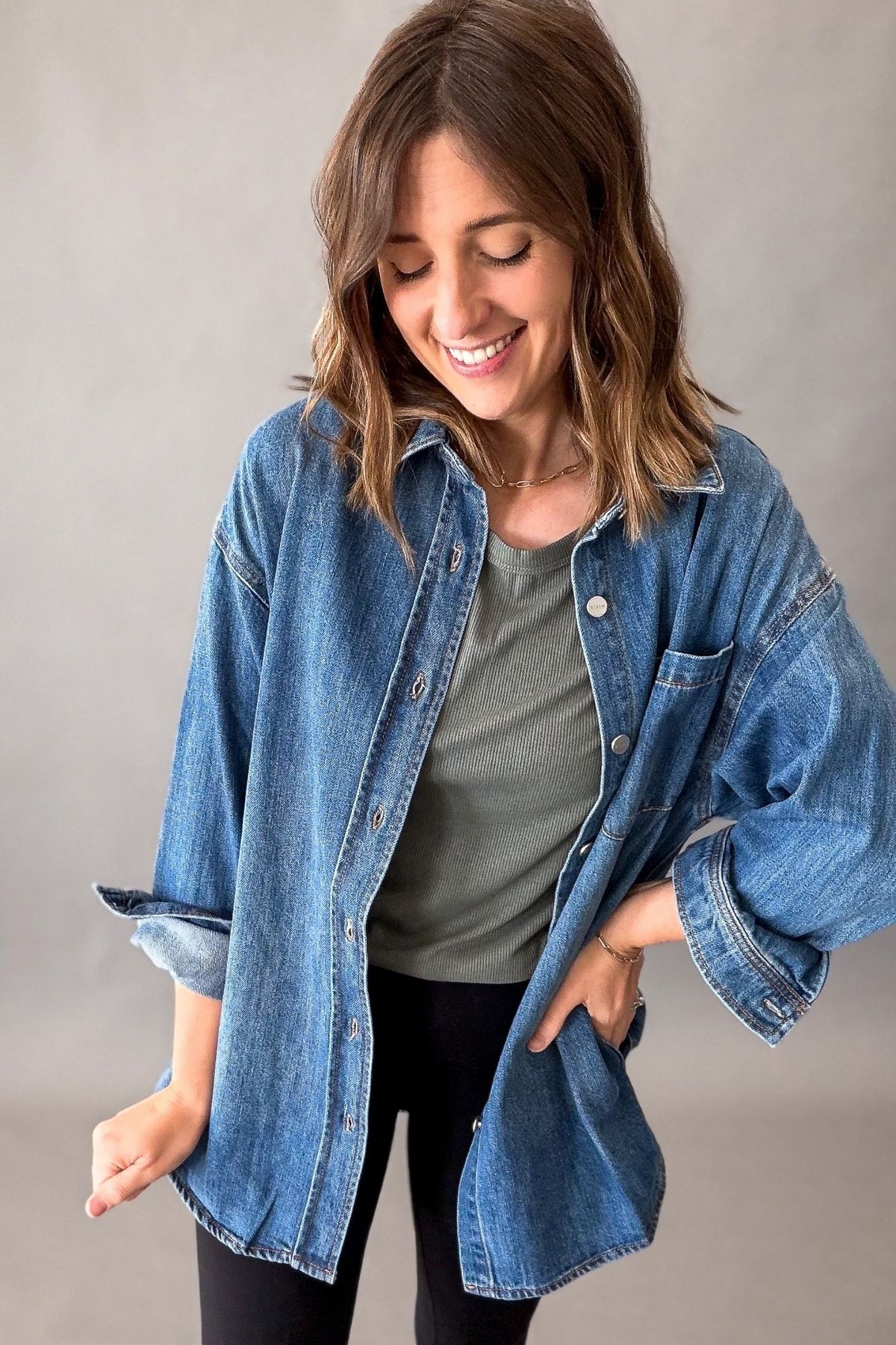 Oversized Denim Shacket