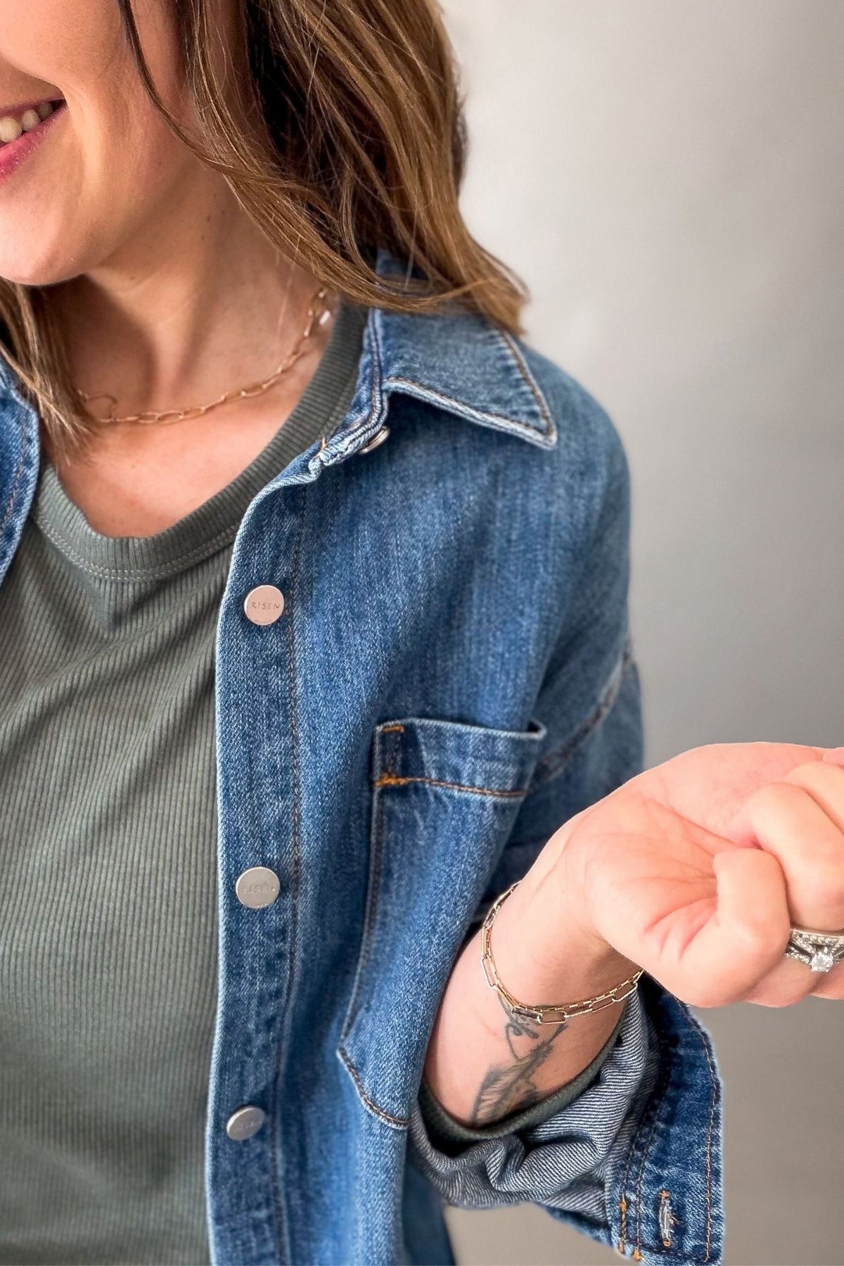 Oversized Denim Shacket