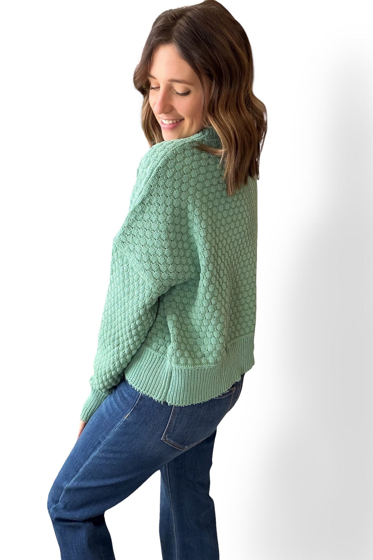 Pistachio Textured Sweater