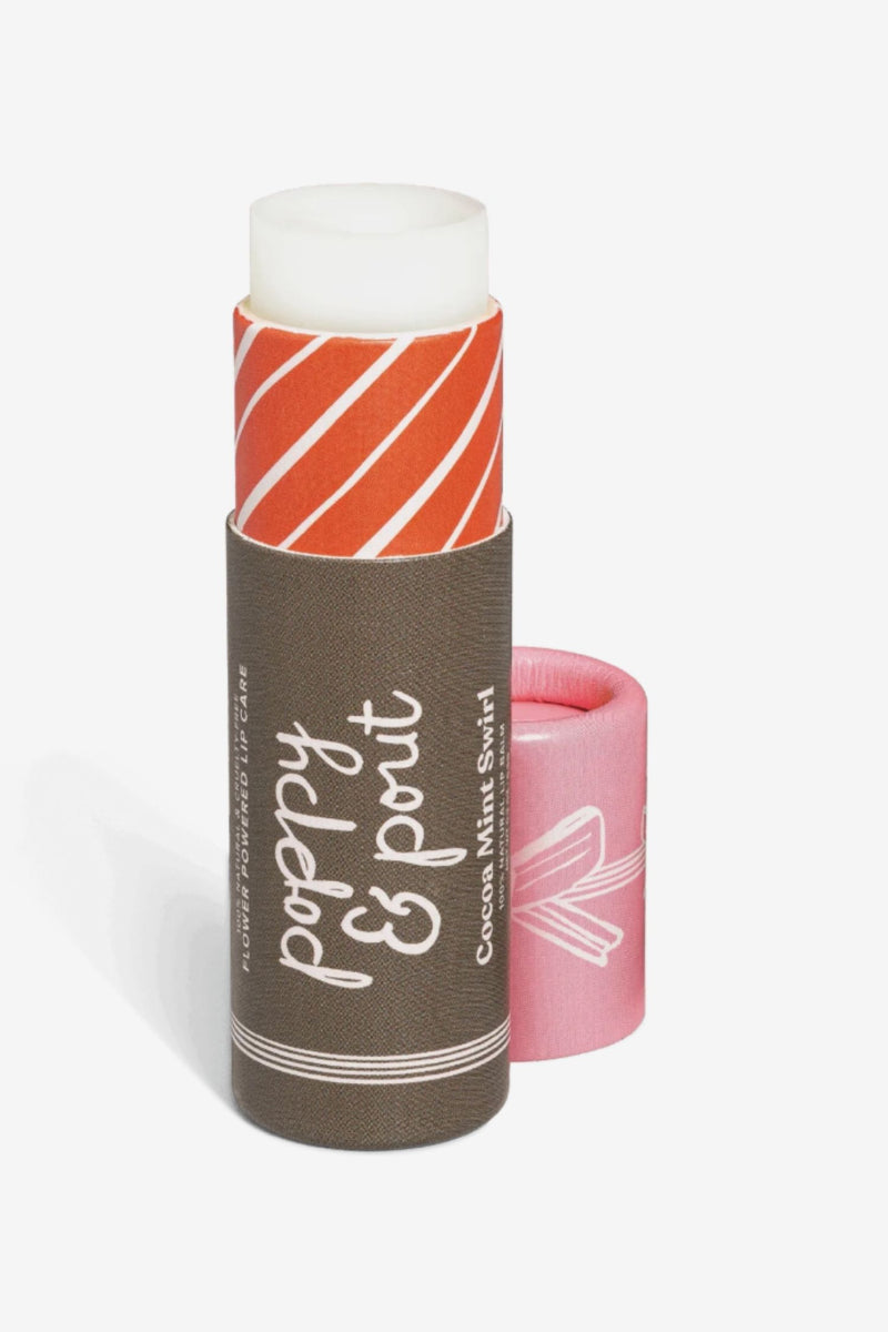 Poppy & Pout Cocoa Mint Swirl Lip Balm 1