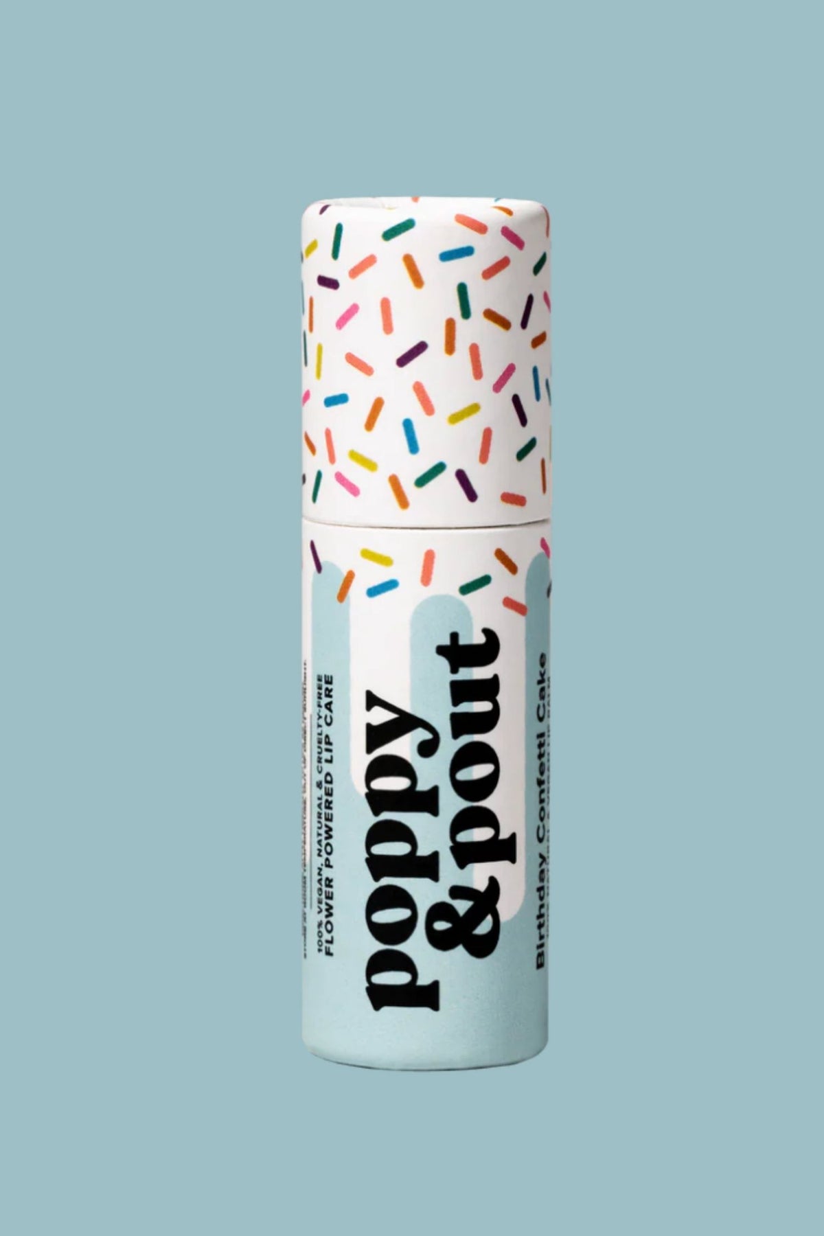 Poppy & Pout Lip Balm- Birthday Confetti Cake, Blue
