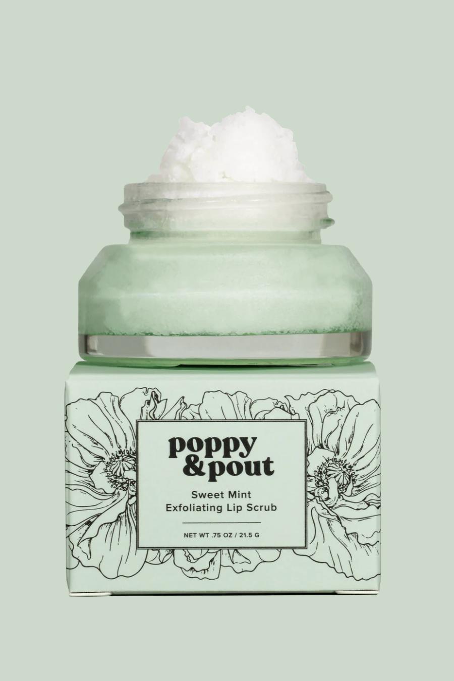 Poppy & Pout Lip Scrub- Sweet Mint