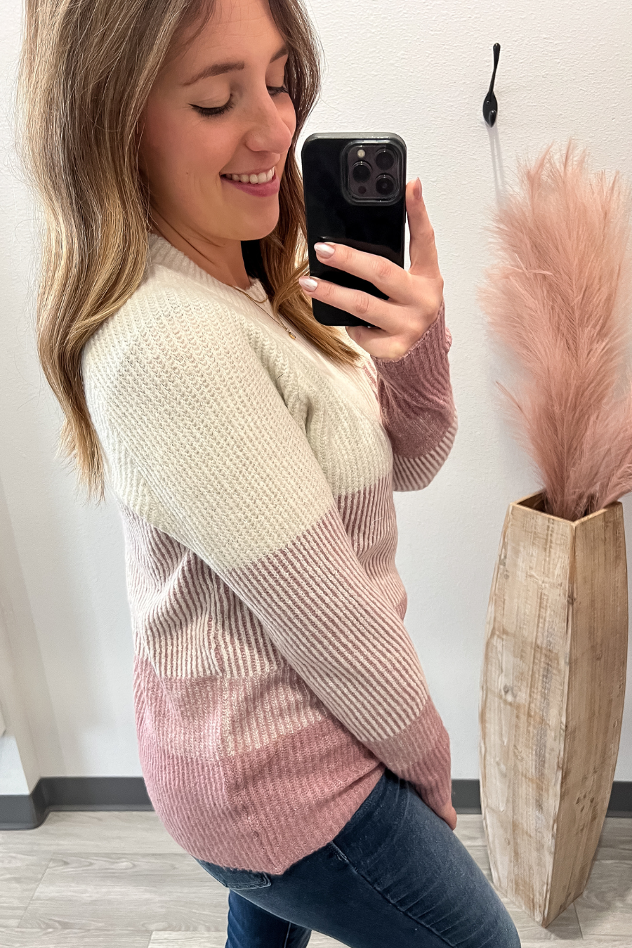 Ribbed Super Soft Sweater- Mauve