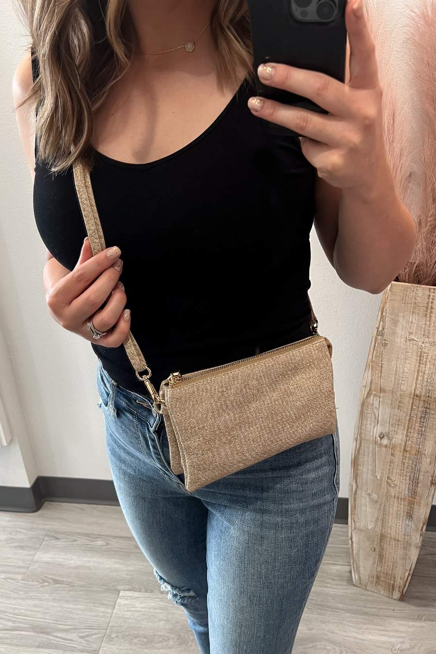 Riley Crossbody- Almond