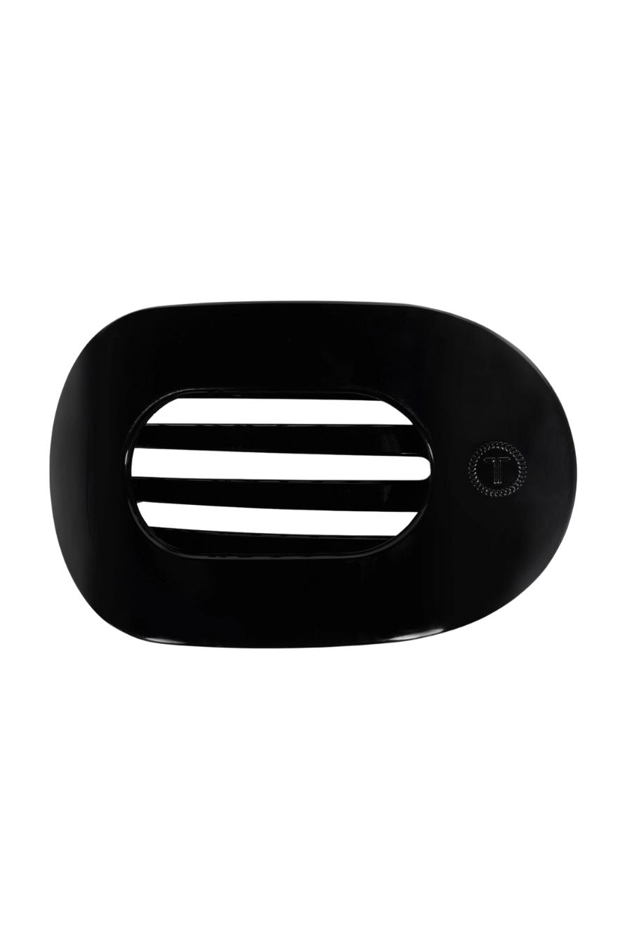 Round Flat Hair Clip- Black