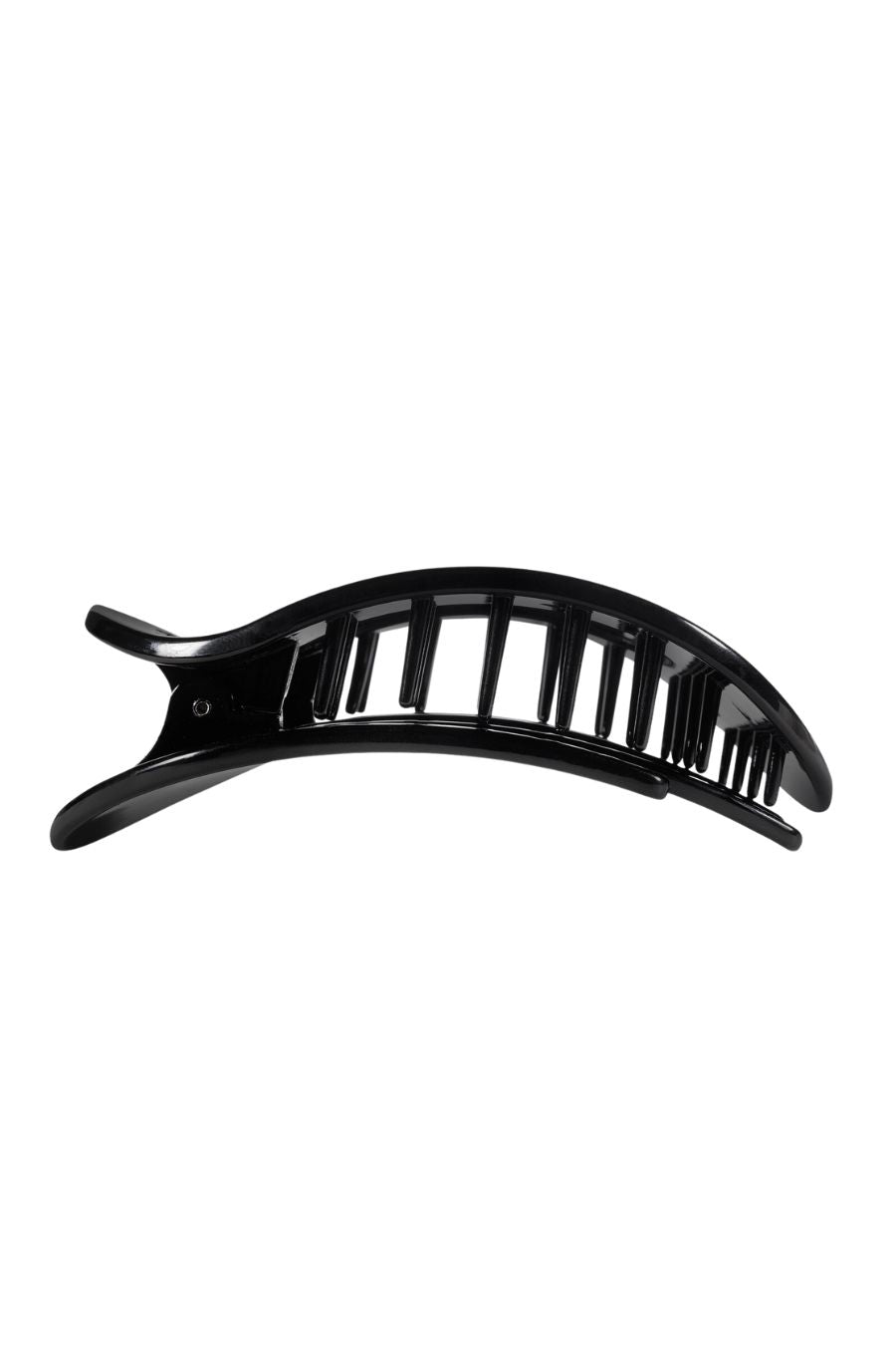 Round Flat Hair Clip- Black