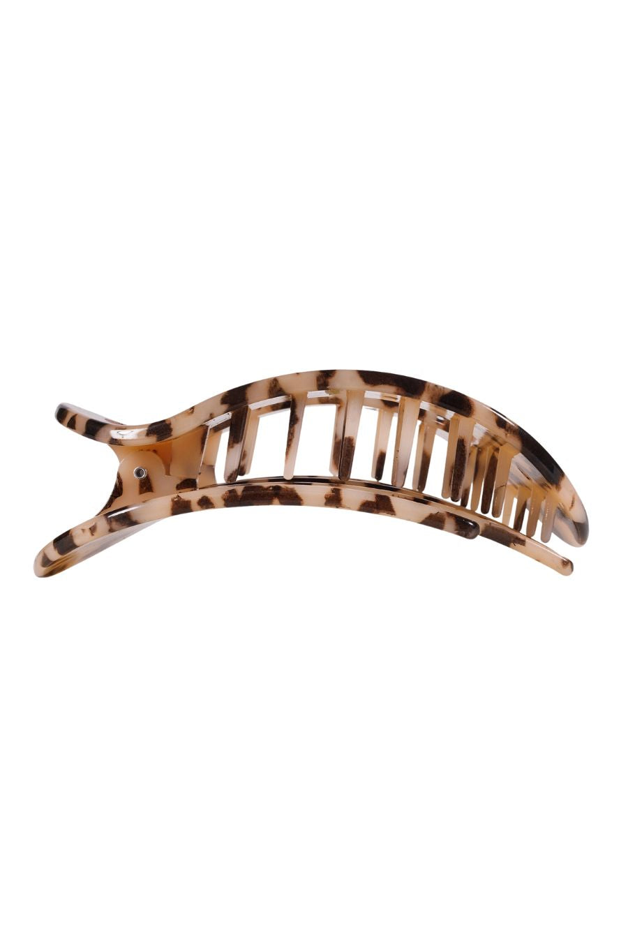 Round Flat Hair Clip- Large- Blonde Tortoise