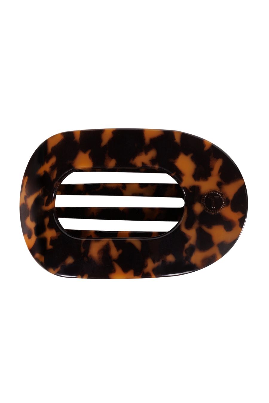 Round Flat Hair Clip- Tortoise