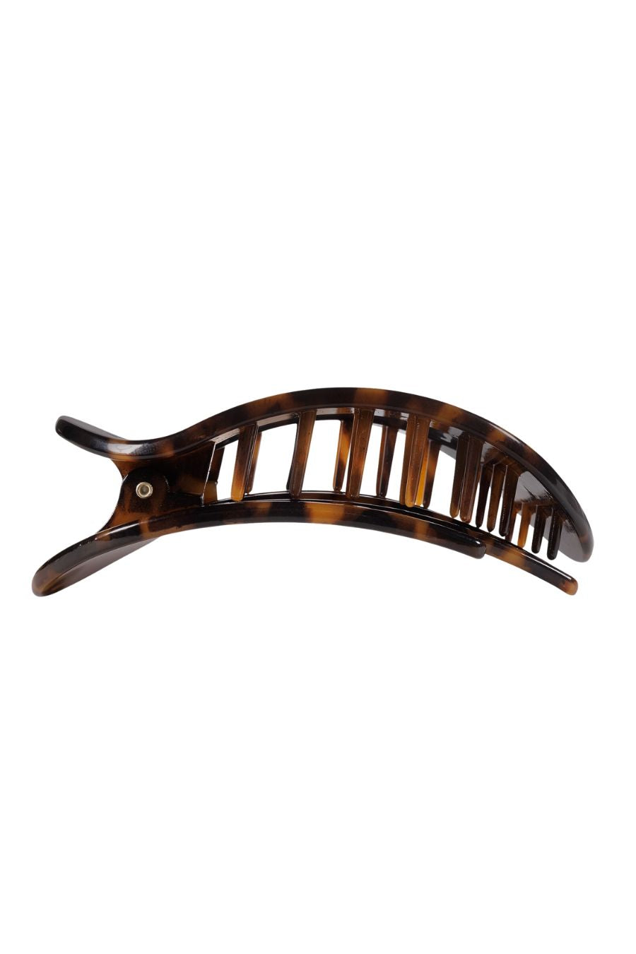 Round Flat Hair Clip- Tortoise