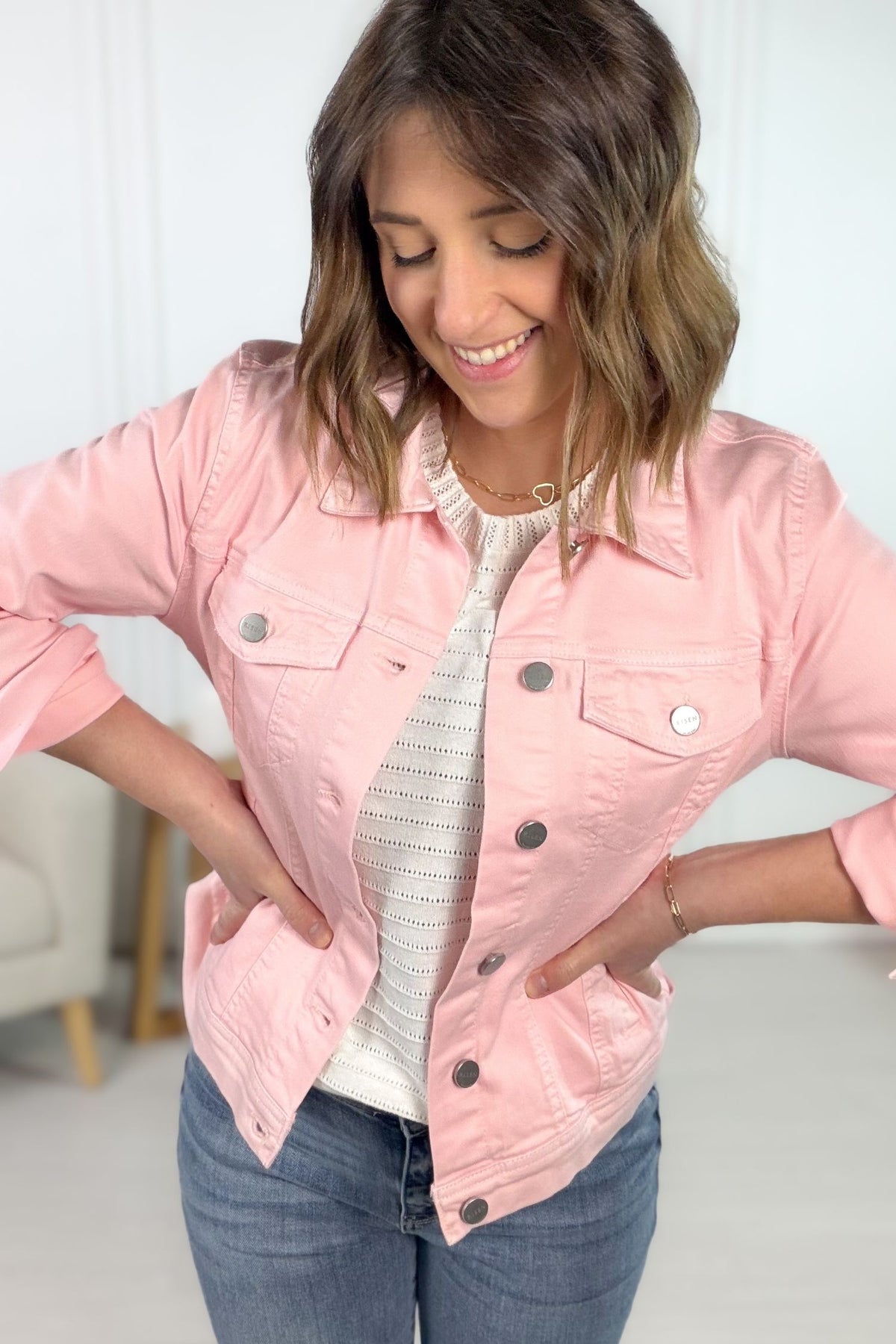 Soft Pink Vintage Wash Jacket