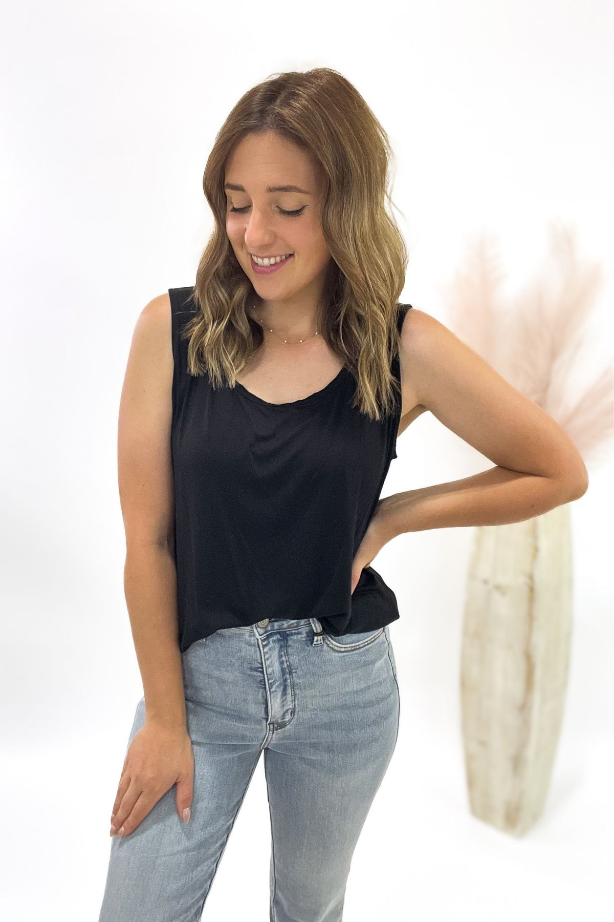 Sophia Basic Black Tank