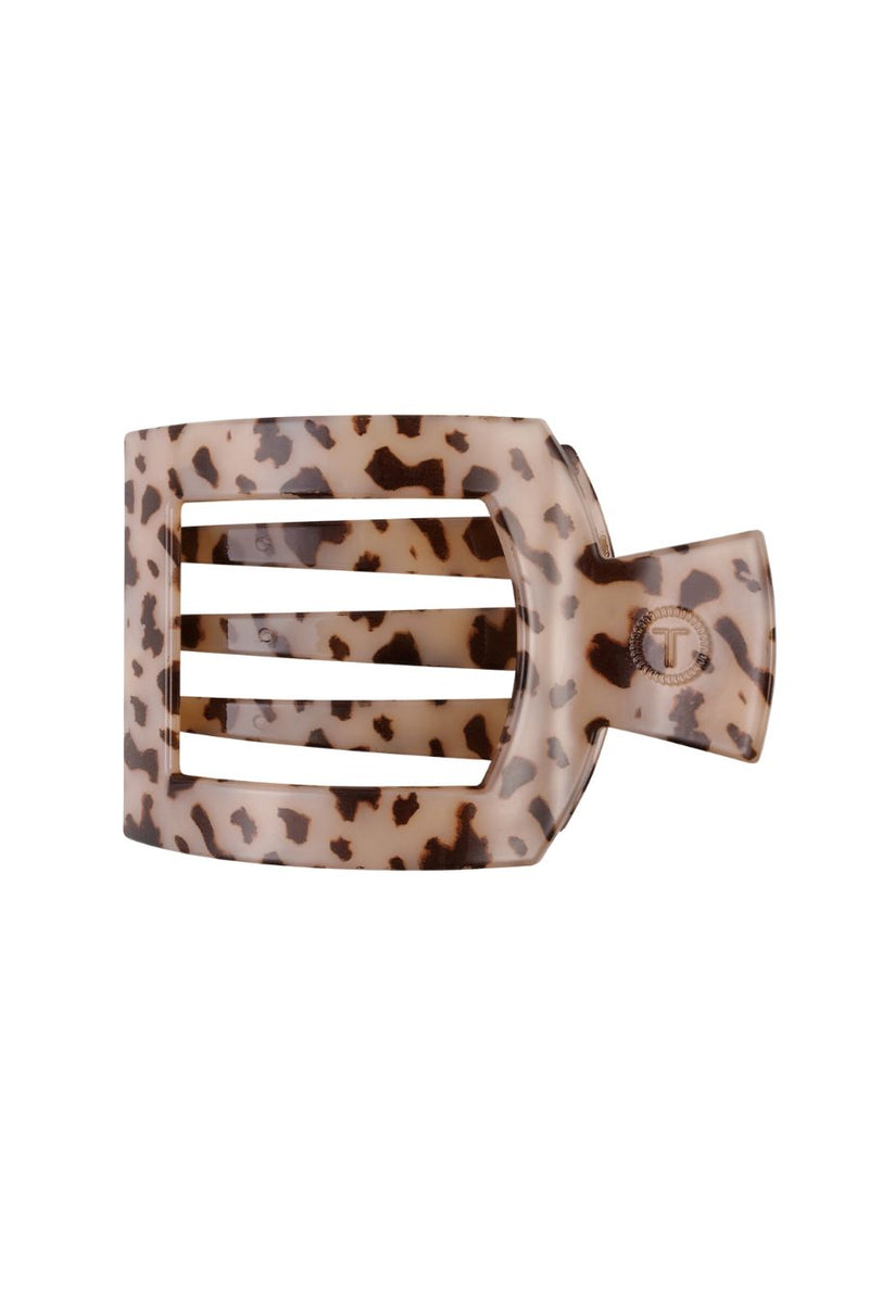 Square Flat Hair Clip- Blonde Tortoise