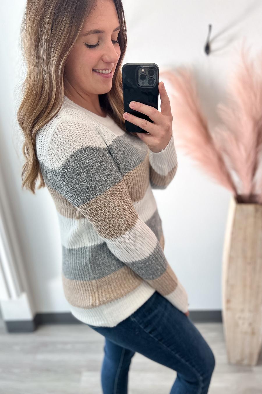 Super Soft Color Block Sweater