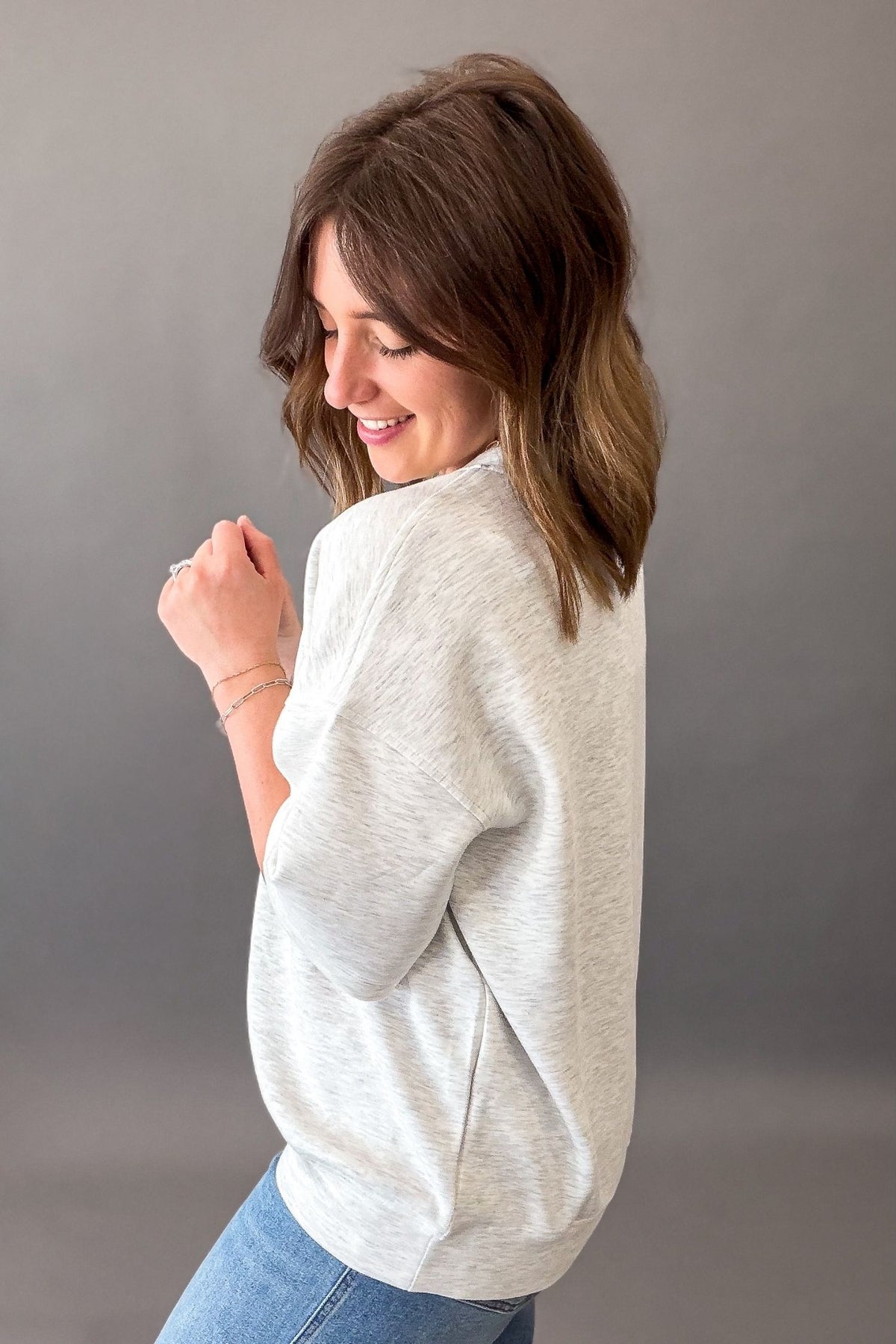CloudSoft Heather Grey Short Sleeve