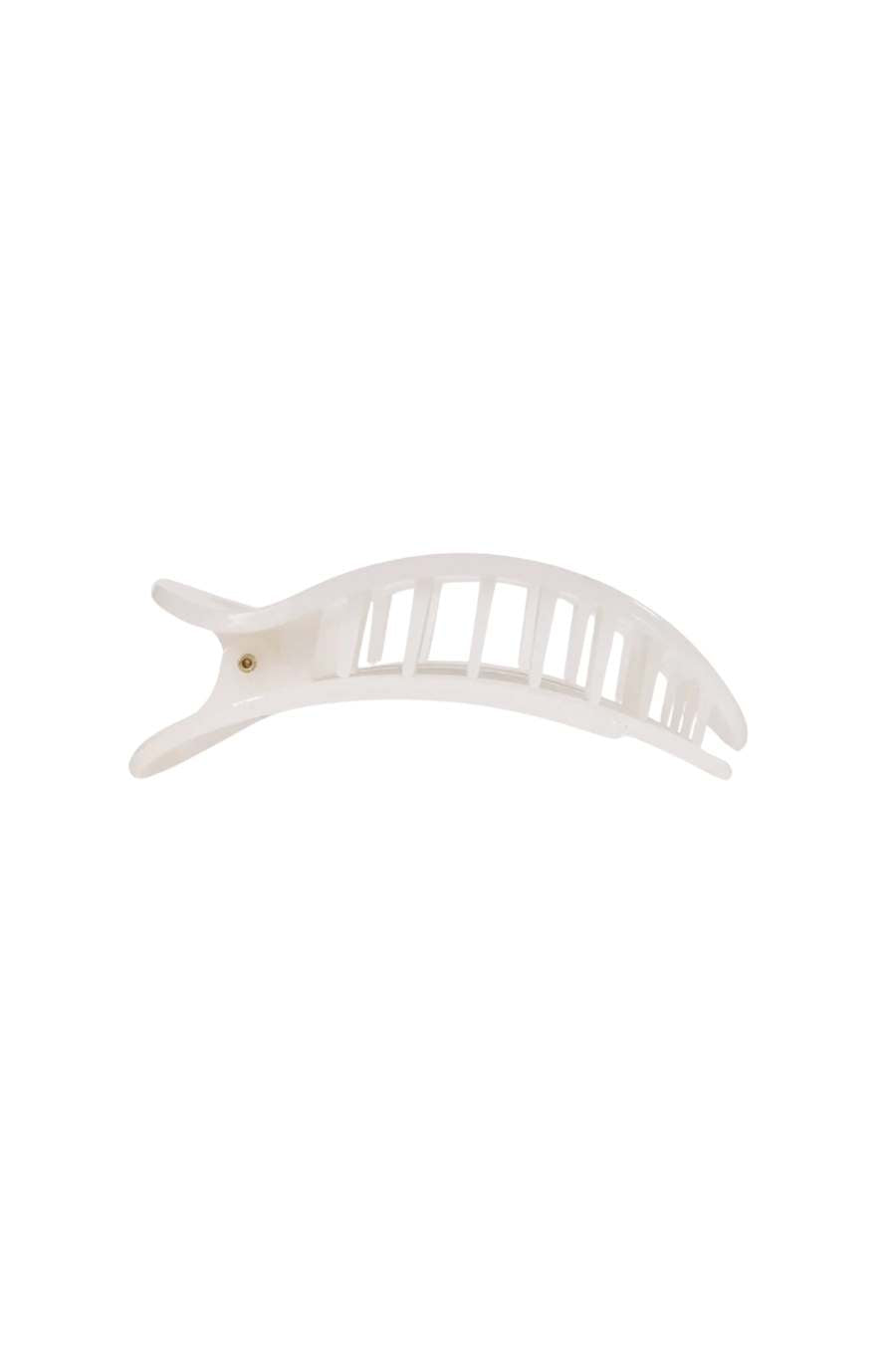 TELETIES- Round Flat Hair Clip-Coconut White