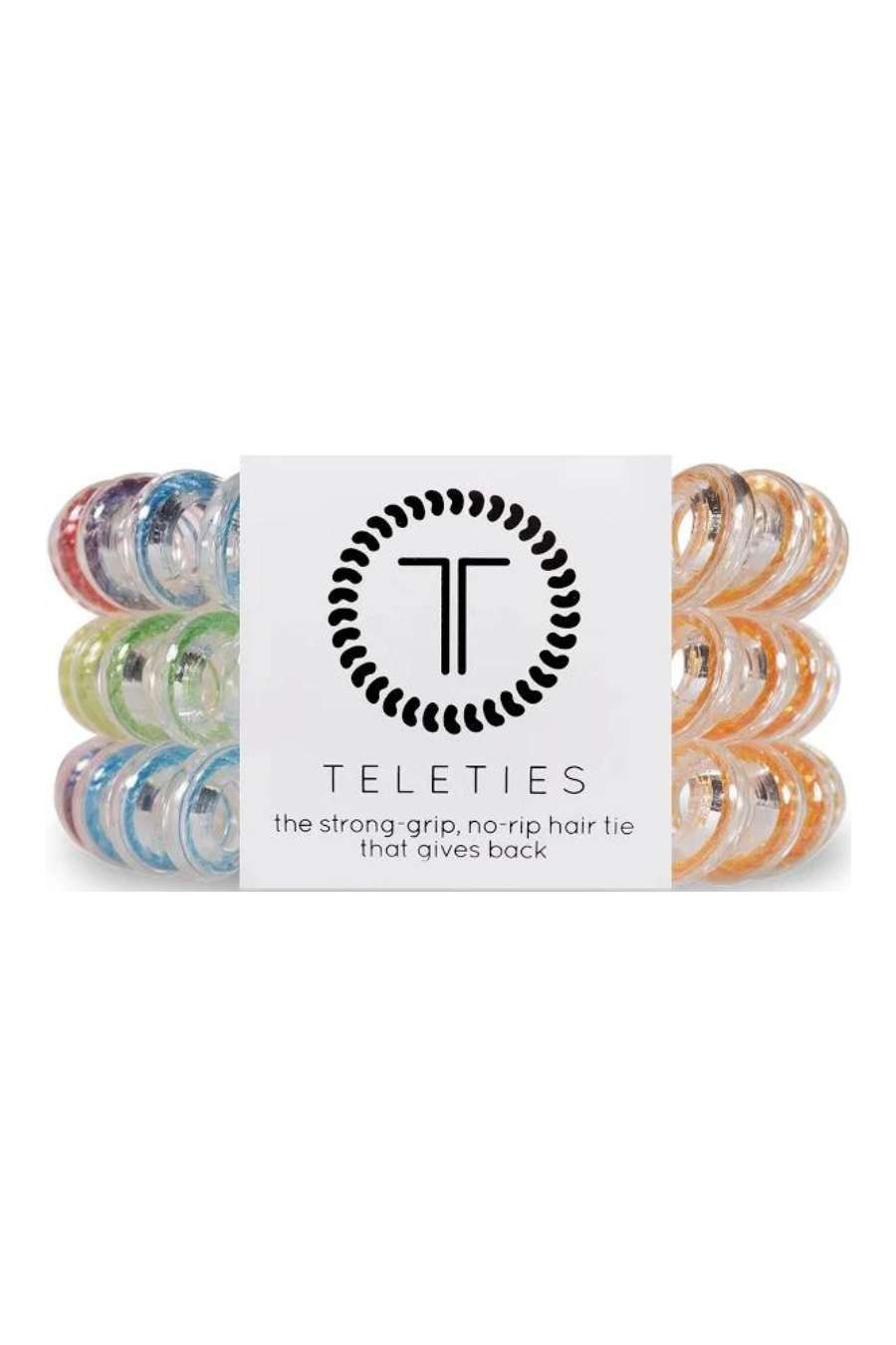 TELETIES Rainbow Rope Hair Tie- Large