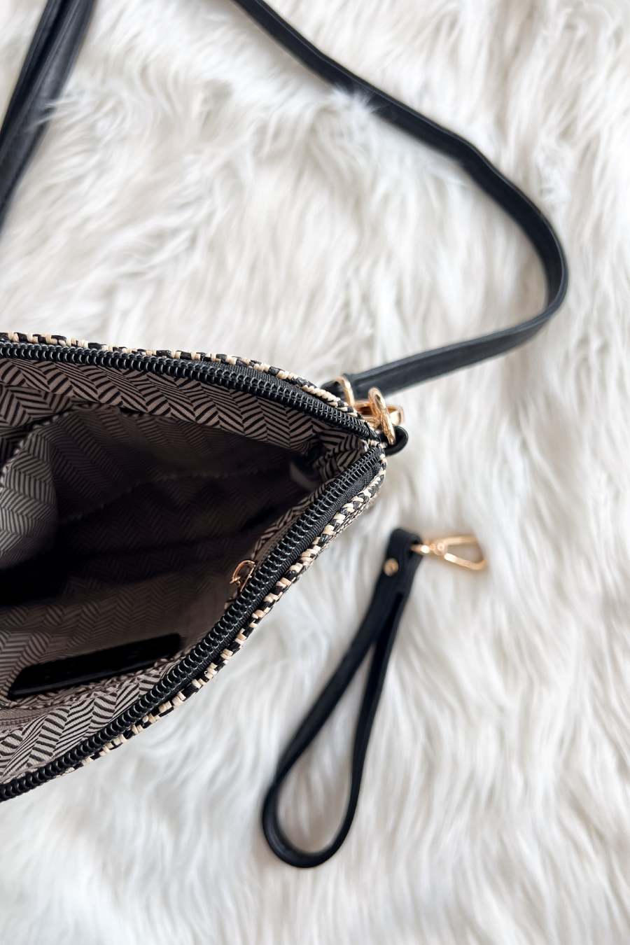 Tara Crossbody- Black/Tan