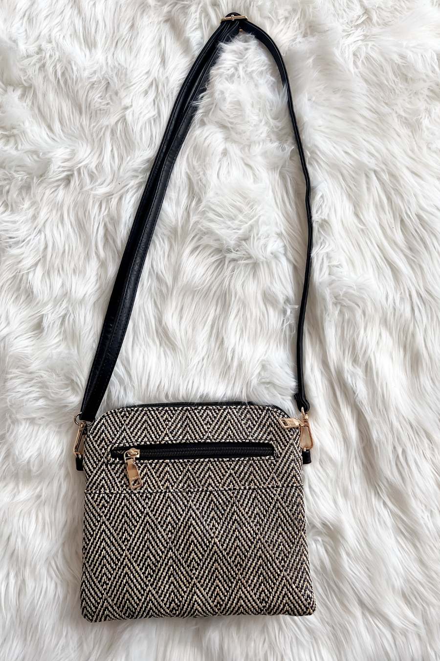 Tara Crossbody- Black/Tan