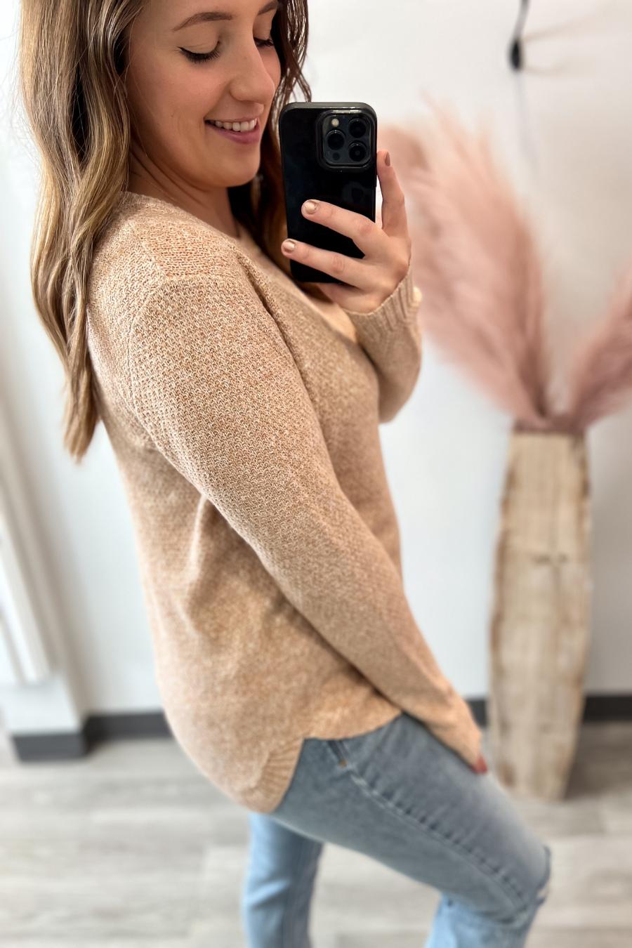 Taupe Knit Sweater