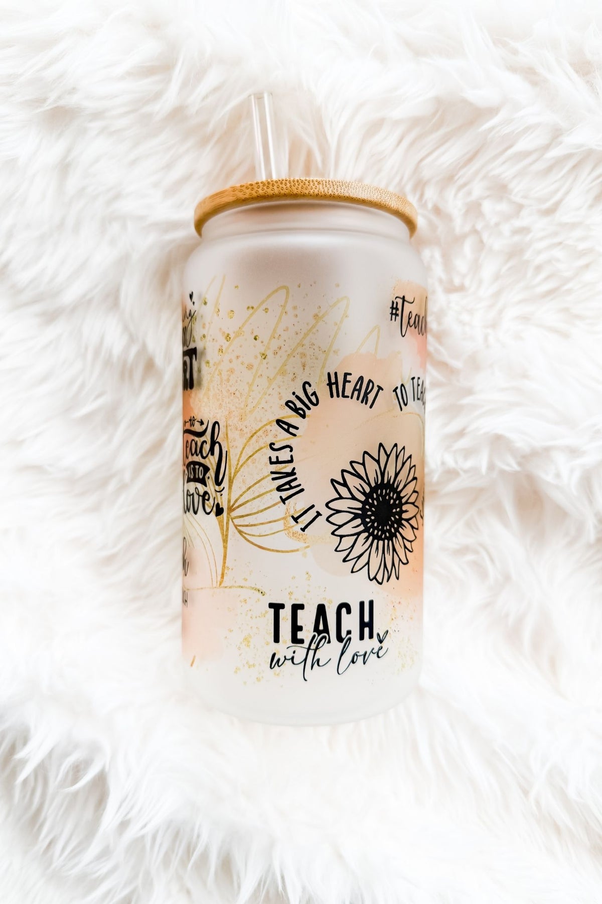 Teacher Life 16oz Glass Tumbler