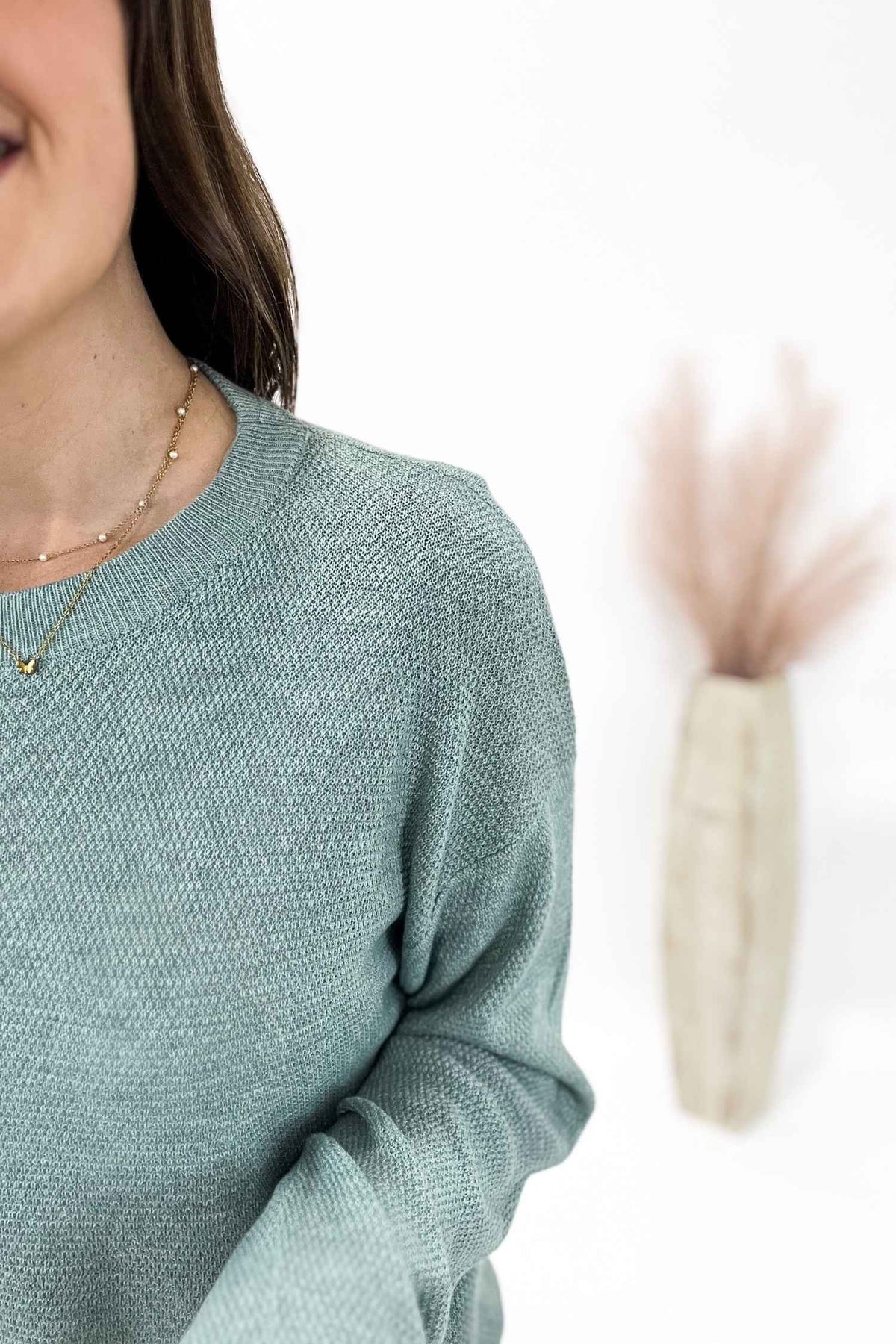 Textured Light Blue Sweater