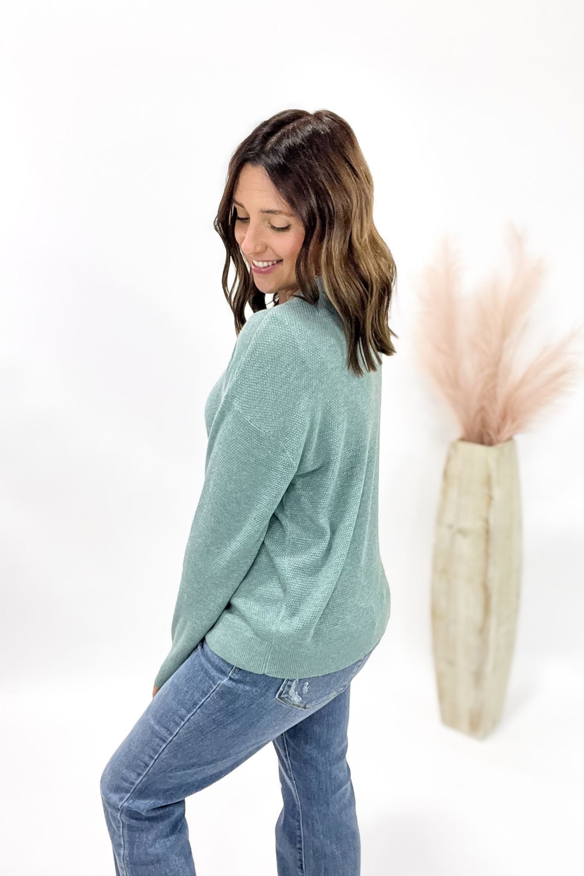 Textured Light Blue Sweater