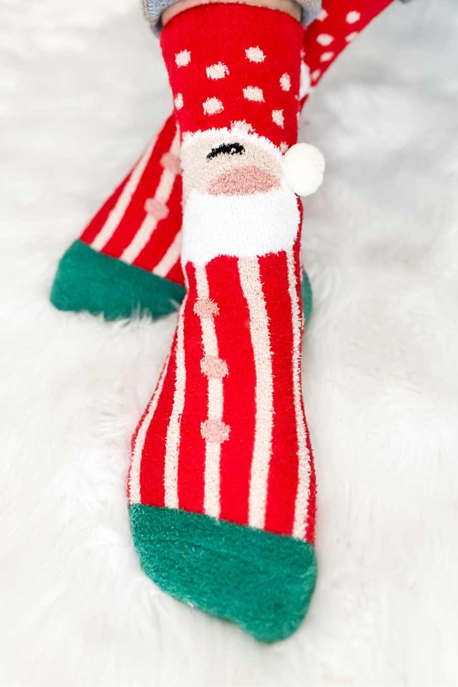 Women's Santa Fuzzy Socks