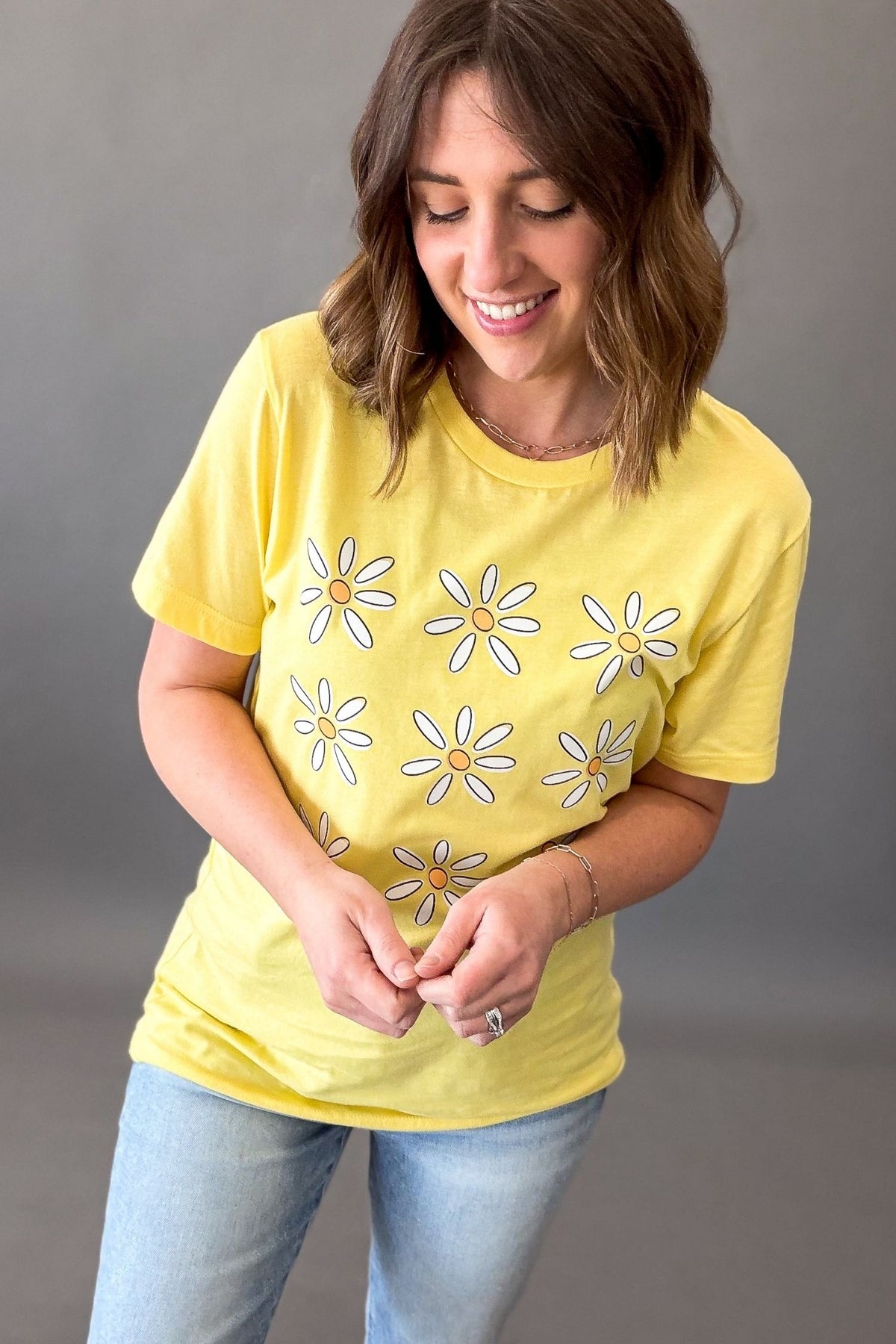 Yellow Daisy Flower Graphic Tee