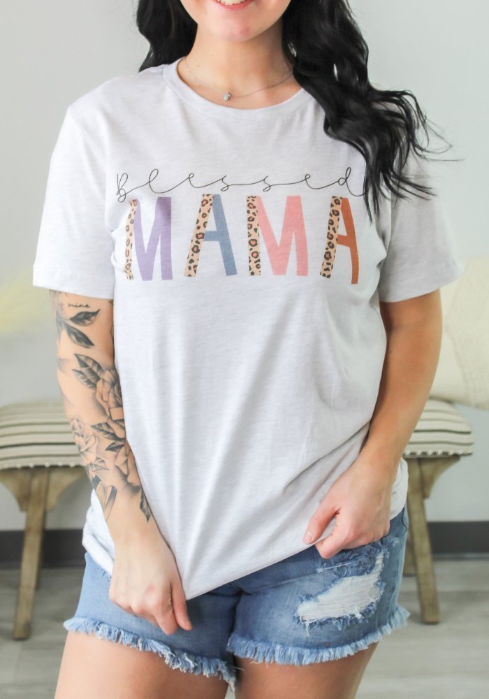 Blessed Mama Graphic Tee - Lot21 Boutique